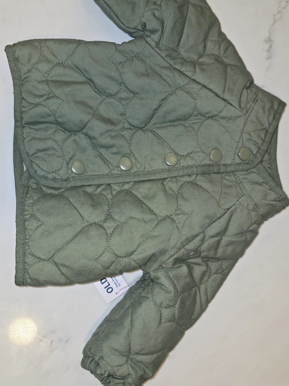 Old Navy Quilted Olive Green Baby Jacket